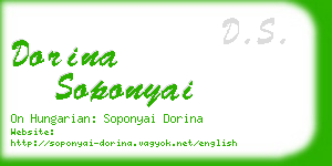 dorina soponyai business card